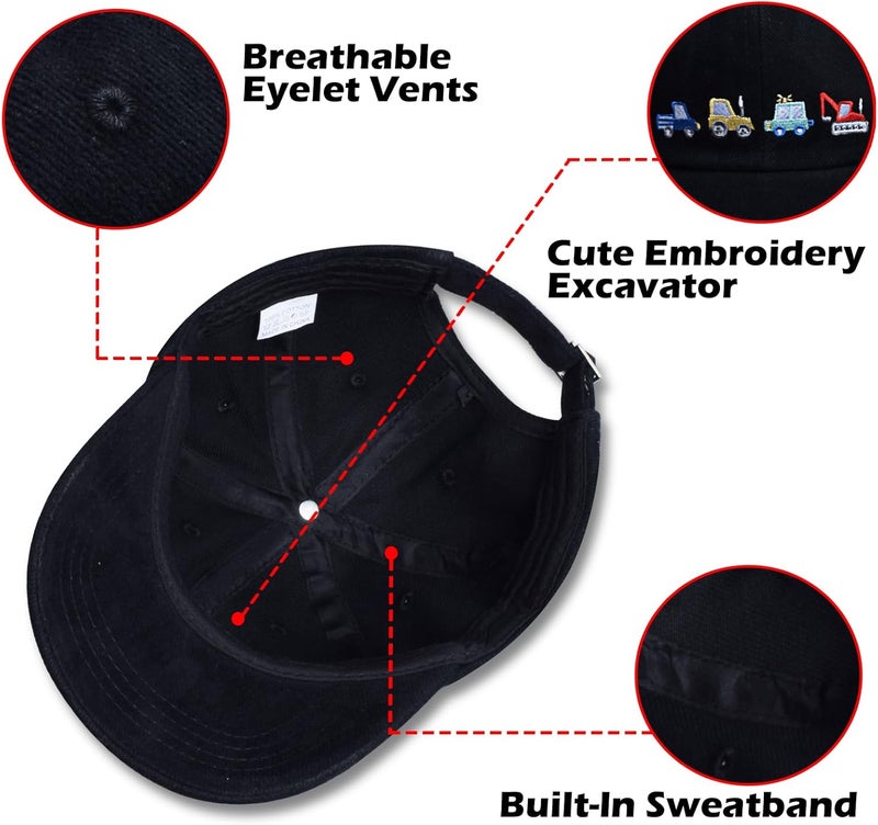 EDCYF Kids Boys Girls Embroidered Baseball Caps Baby Sun hat Toddler Dinosaur Trucker Hats Summer Hats（3-8years - Image 3